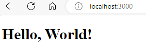 react hello world app