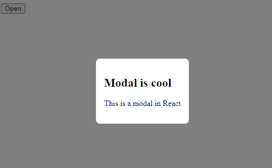 React Portals - Modal